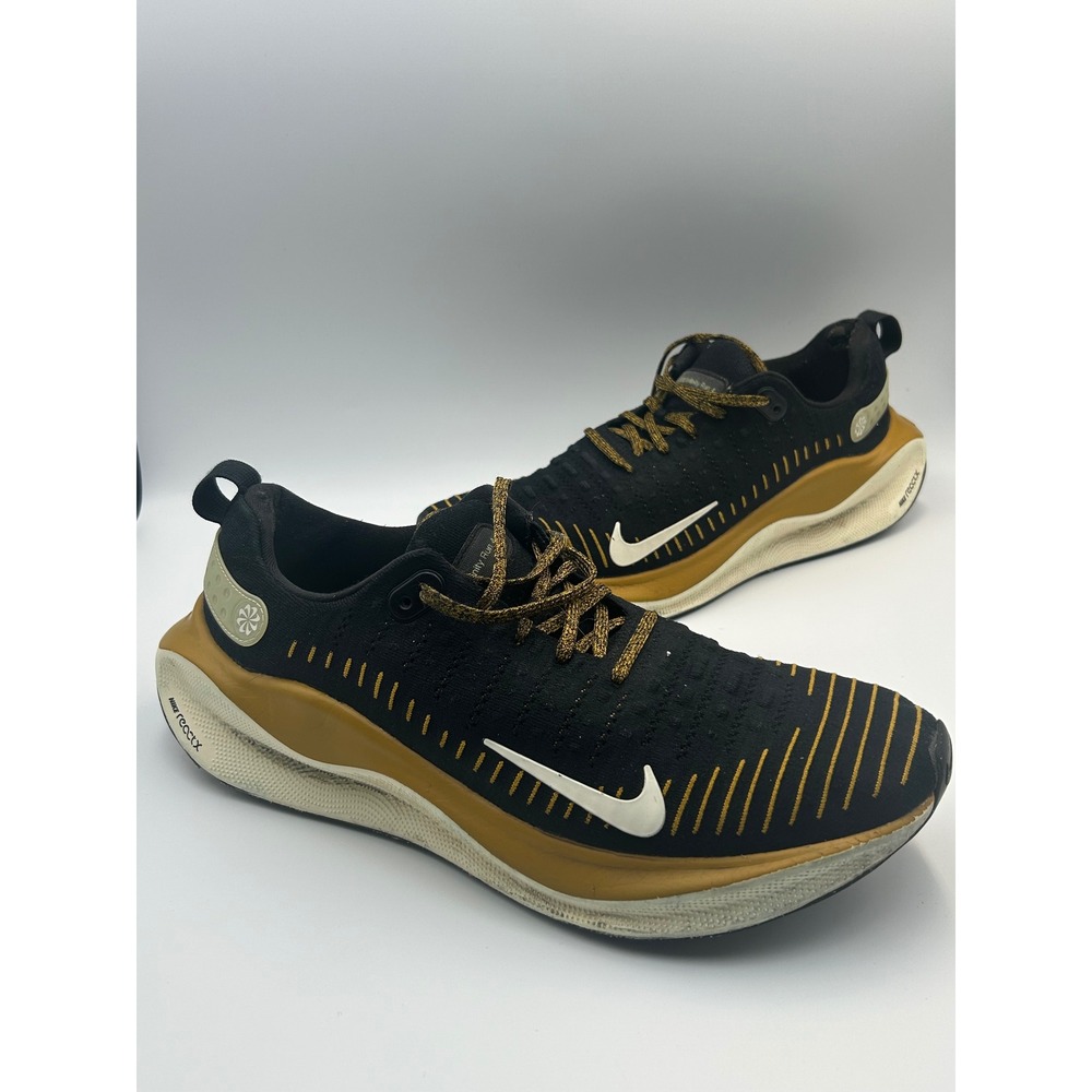 Nike ReactX Infinity Run 4 Black Gold Running Shoes DR2665-006 Mens 13